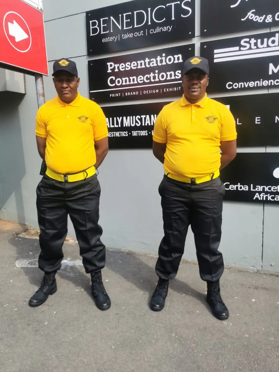 Two Mtunzini Group officers on duty outside commercial premises