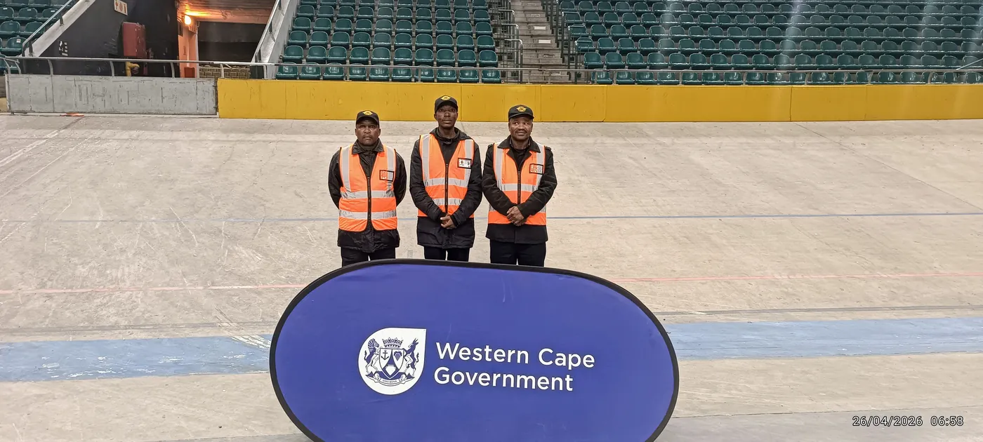 Mtunzini Group event security team at a stadium engagement for the Western Cape Government