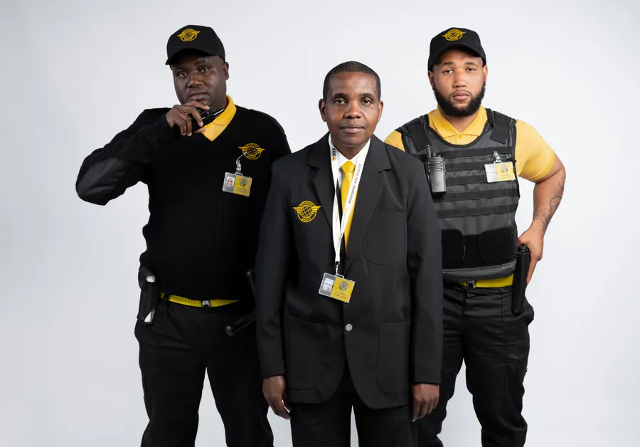 A Mtunzini Group manager with two officers in branded uniform