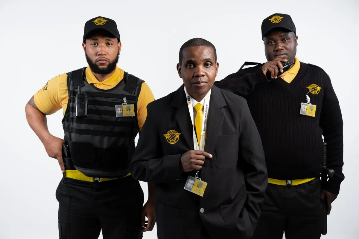 Three Mtunzini Group officers in branded uniform with visible ID cards