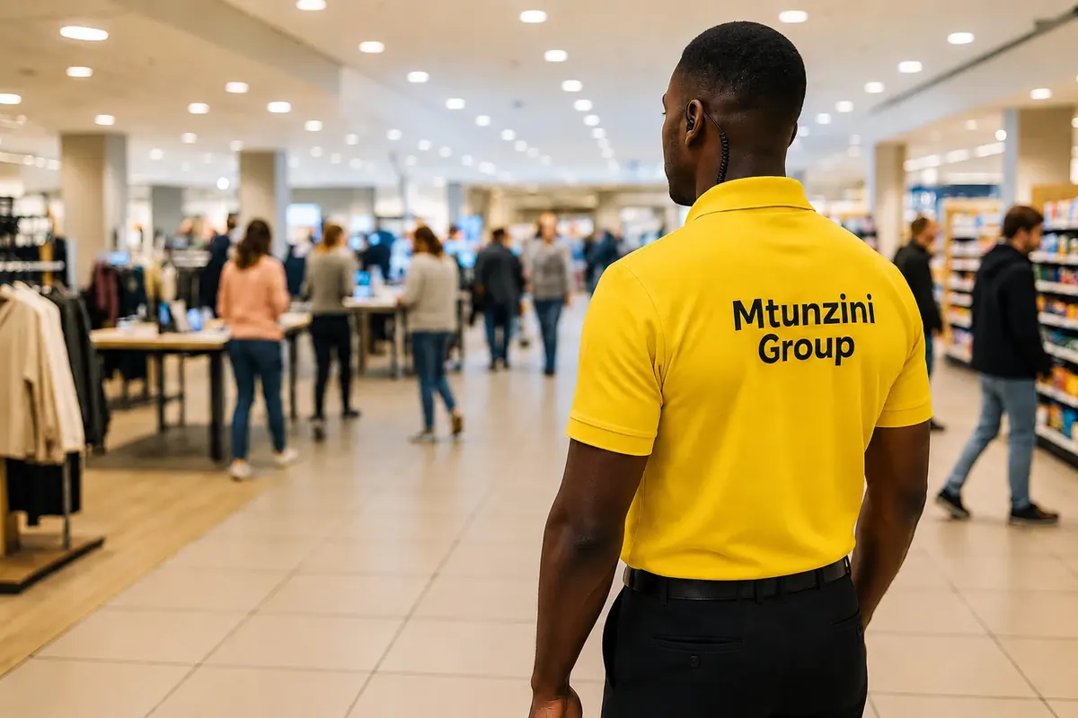 Mtunzini Group officer in branded uniform on duty on a retail shop floor