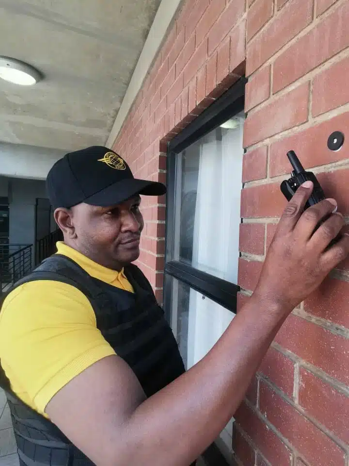 Patrolling security guards